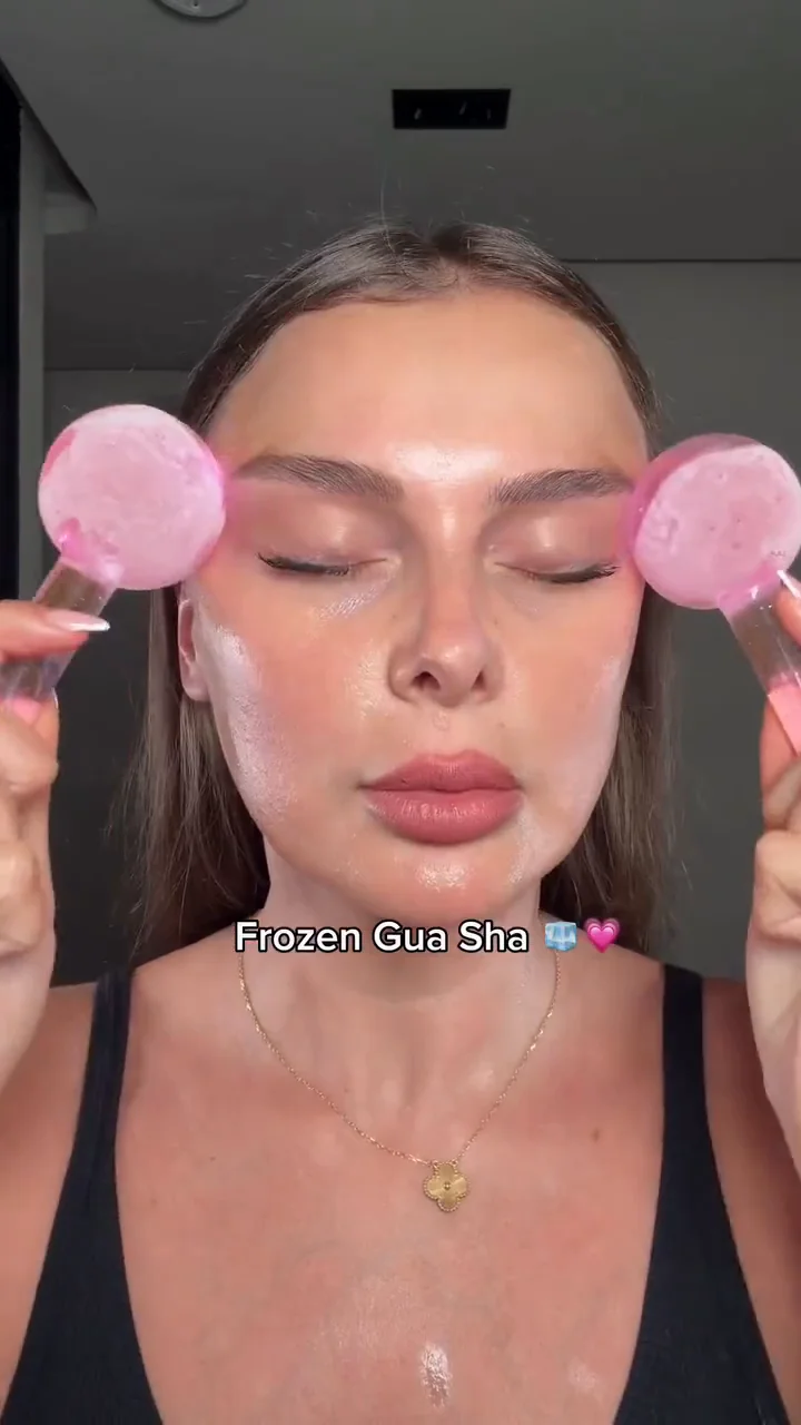 Creator in a premium skincare self-care campaign video