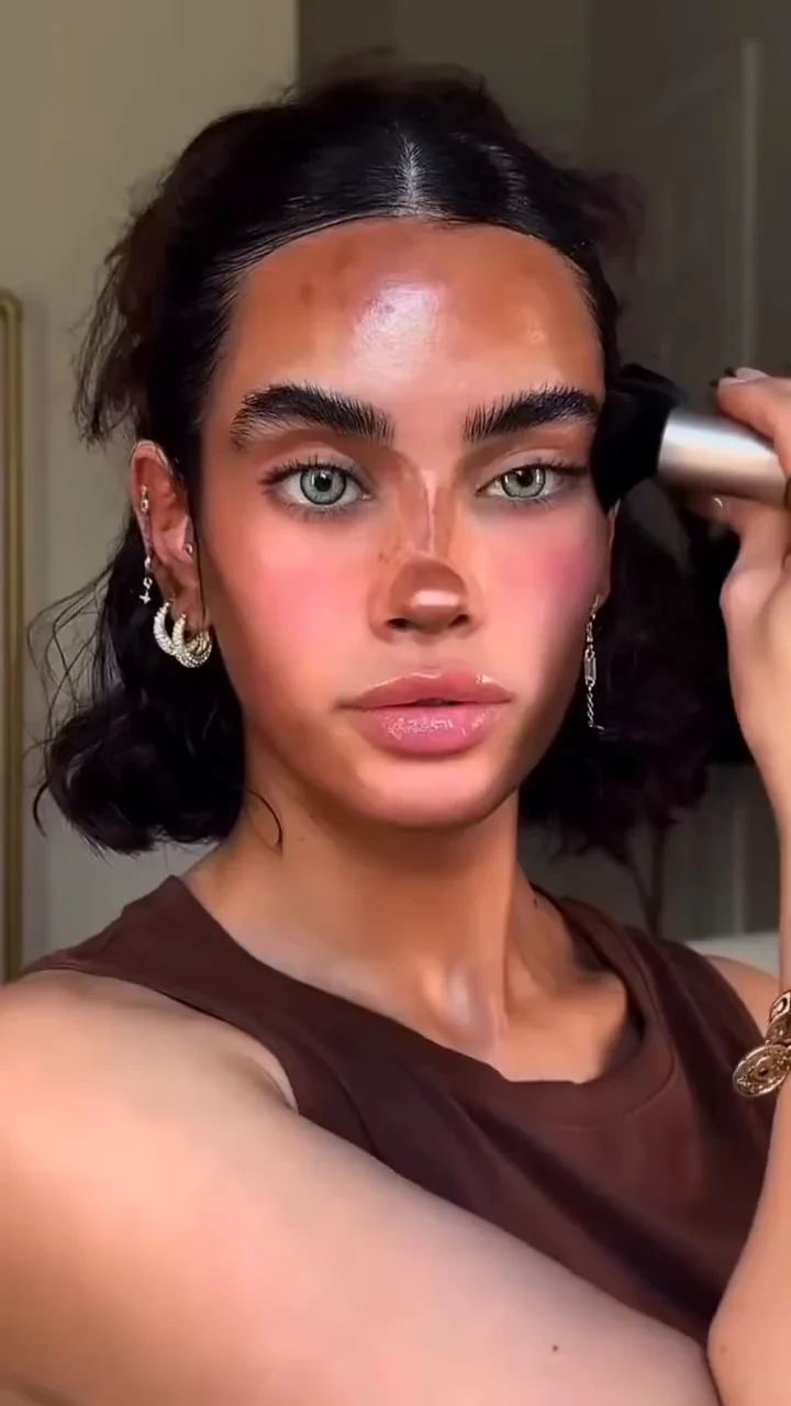 Creator mid-application in a high-performing campaign video