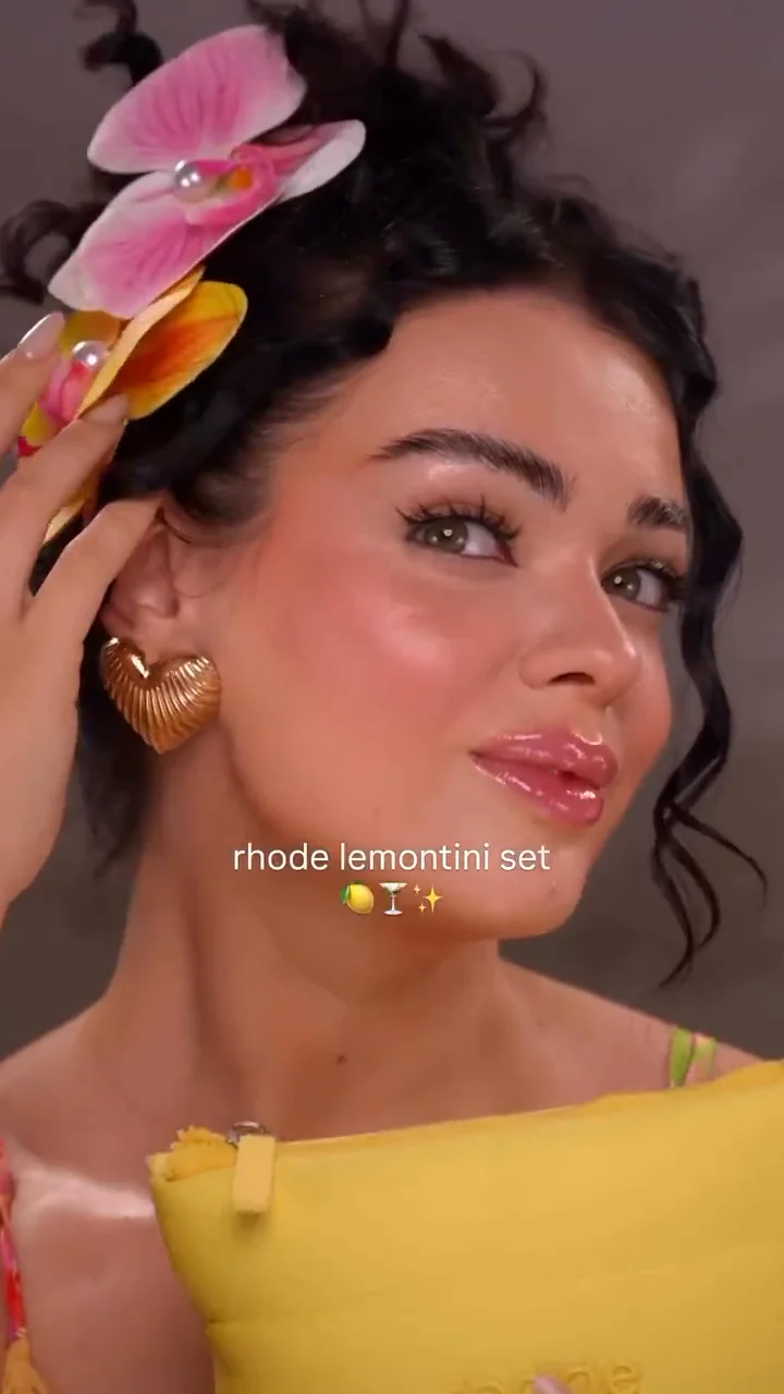 Creator on set during a beauty campaign shoot